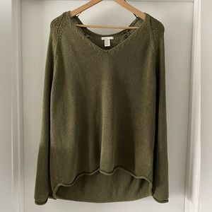 H&M, XL olive green knit sweater